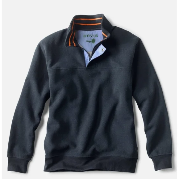 Orvis Men's Signature Quarter Zip Sweatshirt Grey Size XL - Picture 14 of 16